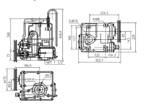 High flow vane pumps for fuel dispenser, fast flow fuel combination pump unit, oil pumps