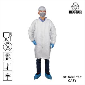 Wholesale CE Medical Disposable Lab Coat ISO13485 Microporous Film Disposable Jacket from china suppliers
