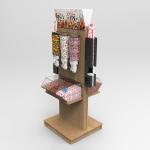 Free Standing Wooden Candy Dispenser Display Stand for Snack Store