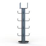 Brand Motorcycle Helmets Wooden and Metal Display Rack with top graphic