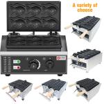 Electric Mini Fish Taiyaki Maker Stainless Steel 6 Fish Shaped Waffle Baker