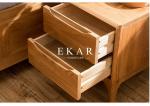European Style Bedroom Furniture Imported Oak Night Stand Bedside Table Wood