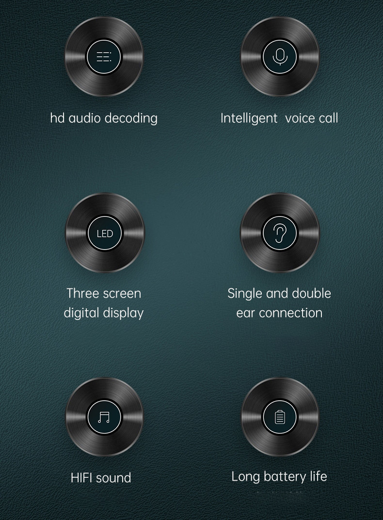 AVRCP 50mAh Wireless Bluetooth Earbuds ABS Noise Canceling Earphone With Mic