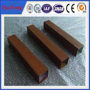 Wholesale wooden transfer(wood grain transfer printing) aluminum square tube extrusion from china suppliers