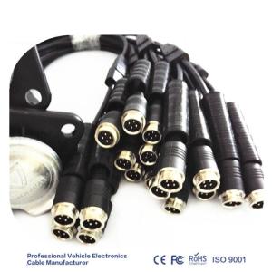 Wholesale 7 Pin Security Camera Extension Cable , 26 AWG Video Power Cable Nickel Plated from china suppliers