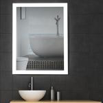 5mm Copper Free High Definition Modern Backlit Bathroom Mirror Eco Glass Silver