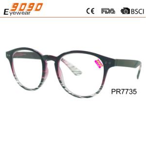 Wholesale Hot sale style reading glasses , made of PC frame with spring hinge,metal silver pins,suitable for women from china suppliers