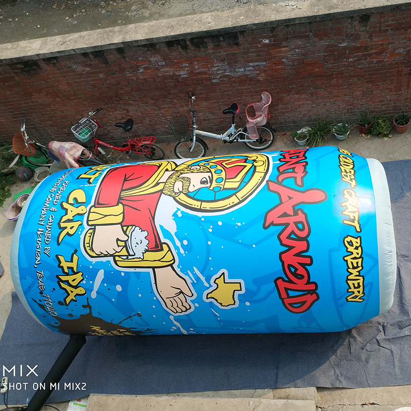 Customized Giant Beer juice Advertising inflatable zip-top can for promotion event bottle mascot characters