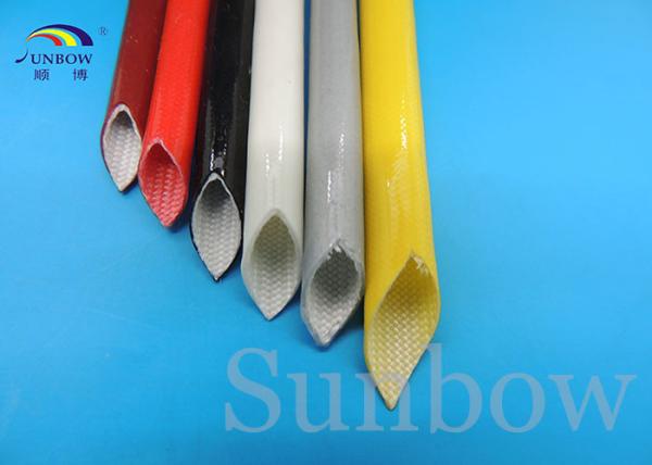 Silicone Rubber Sleeve / Silicone Fiberglass Sleeving Flame Retardant 0.5mm ~ 30