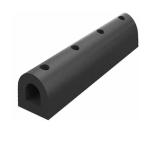 Rubber Accessories Safety Protection Rubber Bumper Black Durable Rubber D-Type