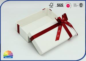 China Ribbon Bowknot Paper Medium Gift Box Silver Foil Hot Stamping on sale