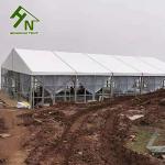 Outdoor 15X35 Windproof Aluminum Frame Tent With Glass Wall