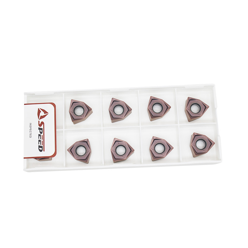 Steel Carbide Milling Insert , WNMU080608EN-R Face Milling Inserts Cutting