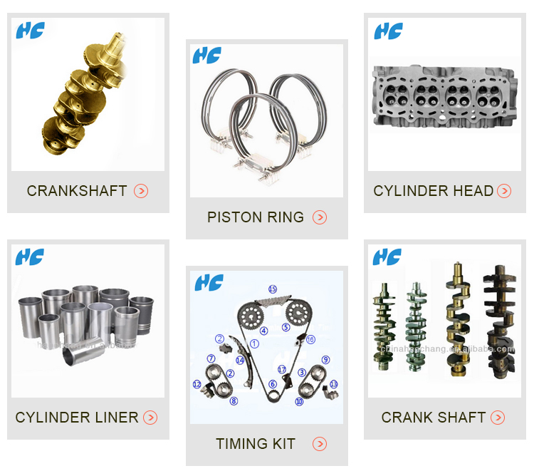 Engine forging crankshaft Piston Ring cylinder heads Cylinder liner kit Engine Timing chain kit