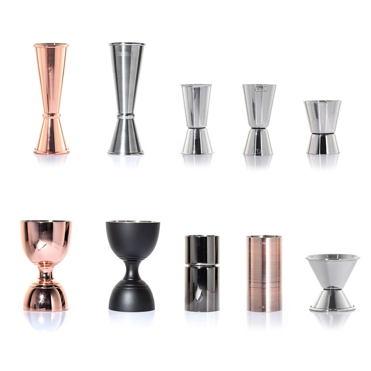 Factory Direct Metal SS Measuring Price Mini Stainless Steel Slim Double Bell Barware Custom Bar Jigger