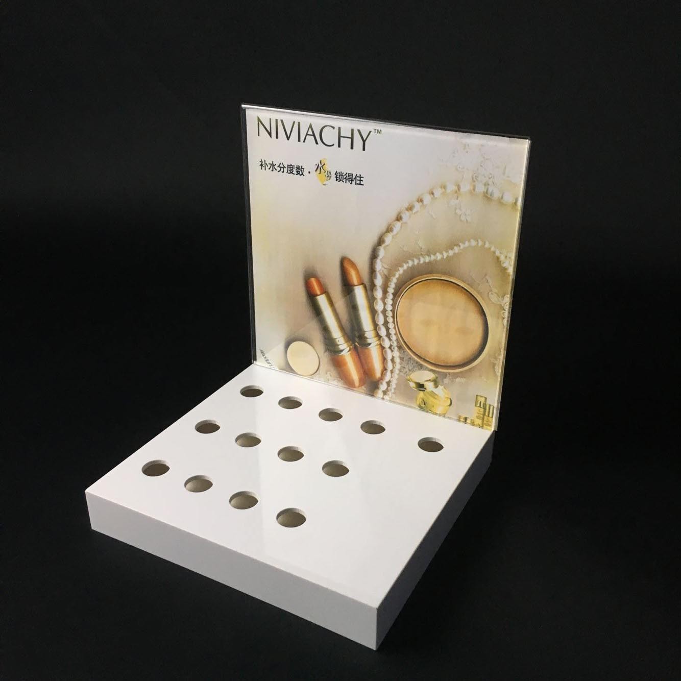 Cosmetic Acrylic Lipstick Lipgloss Display Stand Plexiglass Lucite Makeup Counter Lipstick Lipbalm Holder