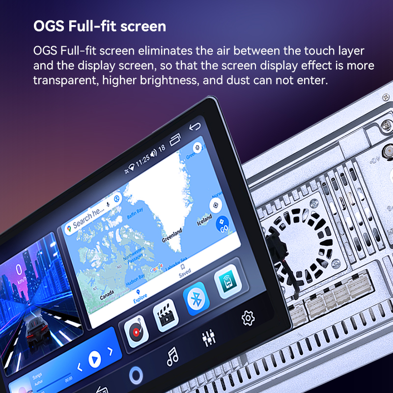 2K QLED IPS Screen Universal Car 2din Radio Android 11 Radio Car DVD Player Carplay