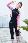 2019 UV Protection Swimming suit for women long sleeve and legs swimwear shorts