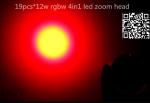 best selling 19pcs*15w rgbw 4in1 led zoom wash head light new stage lights disco