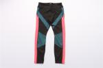 Stretchable Color Blocking Ladies Yoga Outfits 76% Nylon 24% Spandex