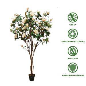 Wholesale 2.45m Fiberglass Artificial Magnolia Tree Architectural Landscaping from china suppliers