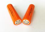 Orange 18650 Flat Top Battery , LED Light 3.7 V 2000mah Li Ion Battery