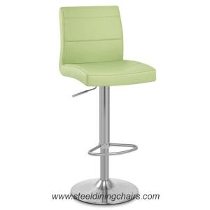 Wholesale Upholstered Plywood 48CM 112CM Beige Leather Bar Stools With Metal Legs from china suppliers