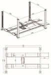 Four post design hydraulic used wheel alignment car lift system for sale