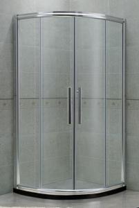 Wholesale Curved With Bright Silver Frame Shower Doors Aluminum Alloy SGCC Certification from china suppliers