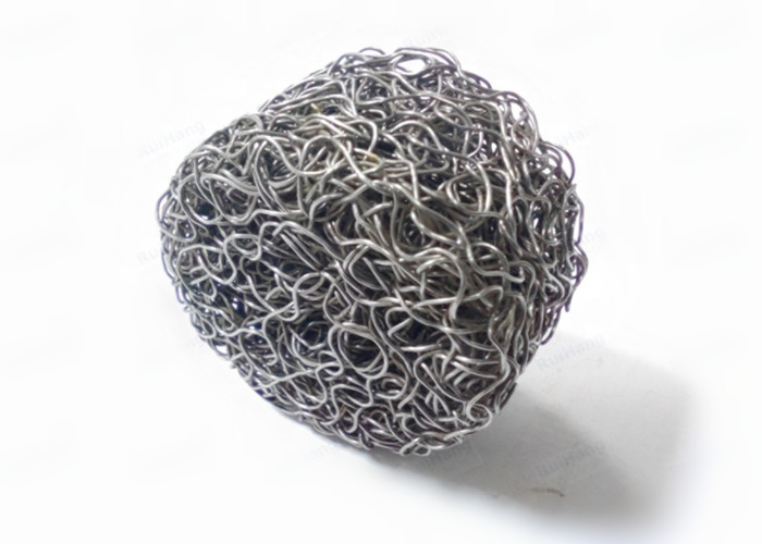 Cylindrical Shockproof Compressed Knitted Wire Mesh Filter Stainless Steel 316 Hole 3*3mm