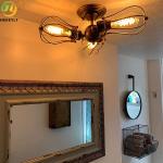 Used For Home/Hotel Hot Sale Nordic Style Iron Black Copper Ceiling Light