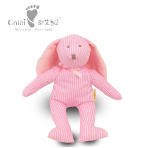 Wholesale 37 X 24cm Pink Stuffed Bunny Toy Stripe Rabbit Animal Customized from china suppliers