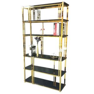 Wholesale Luxury Gold Stainless Steel Shelf Rack Stable Standing Type from china suppliers