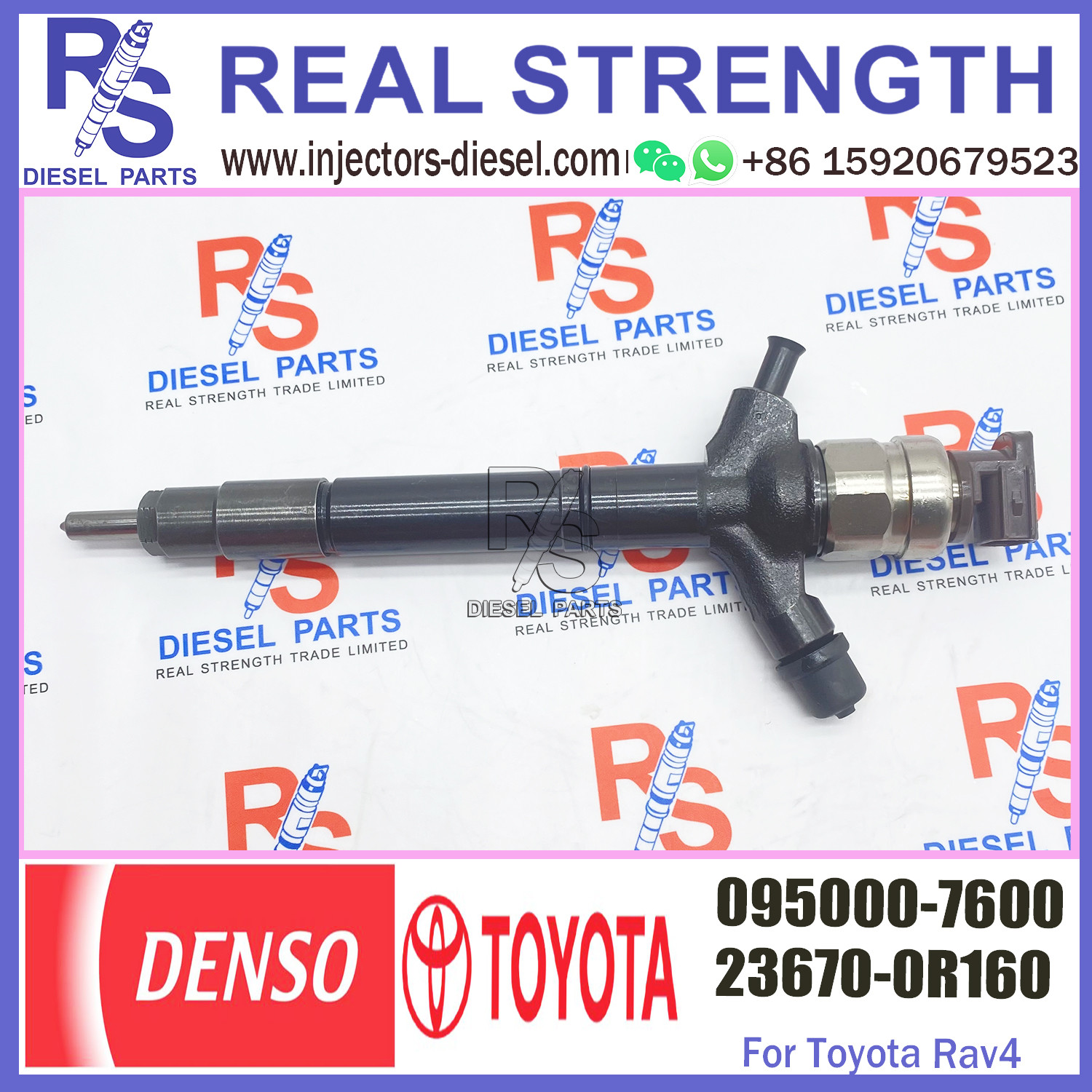 injector nozzle 23670-0R160 095000-7600 injector for Toyota 2AD-FTV Avensis common rail injector 23670-0R160 095000-7600