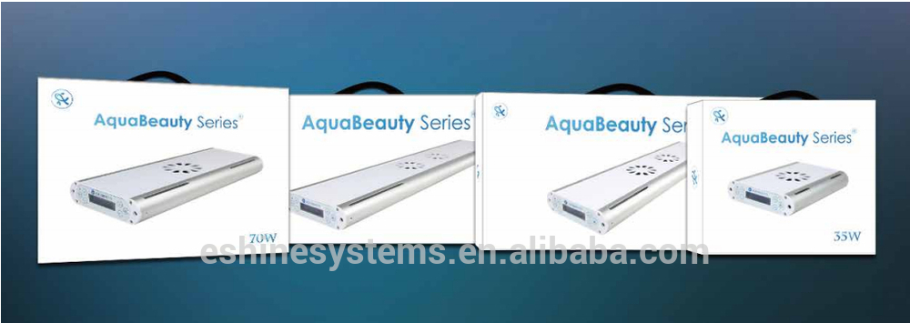 2015 AquaBeauty 140 watt LCD display dimmable cree led aquarium light Full Spectrum Salt