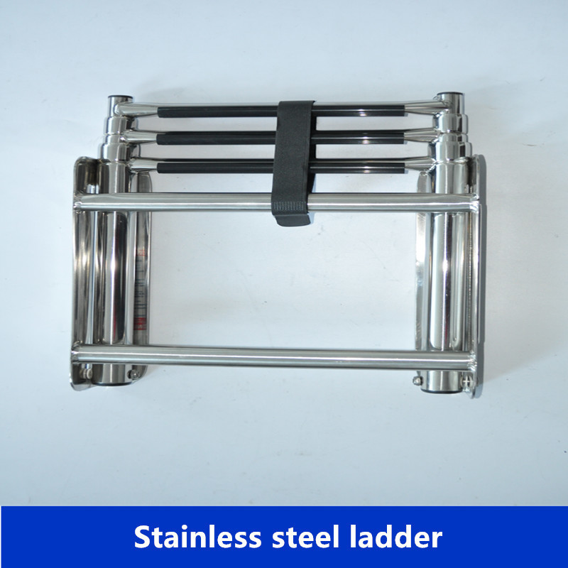 Stainless steel folding ladders with platform that used for marine/ship, marine hardware