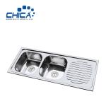Double Bowl Kitchen Sink SUS304 Stainless Steel Kitchen Sink Press Kitchen Sink