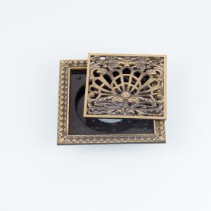 Wholesale Balcony Chrome Plated Bronze Floor Drain 4 Inch from china suppliers