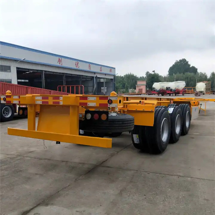 New Design 3 Axle Skeleton Container Chassis Semi Trailer 40ft Skeleton Semi Trailer