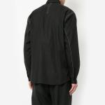 Black Color Mens Fashion Casual Shirts Long Sleeve Slim Fit Breathable