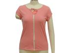 Women’ Casual Short Sleeve, 100% Cotton Jersey,Casual, Fit Size, Front Lace Tape