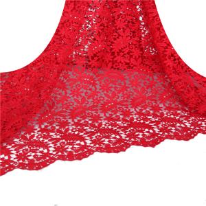 Wholesale F50264 51-52&quot; retail wedding embroidery lace fabric with rhinestone for nigerian from china suppliers