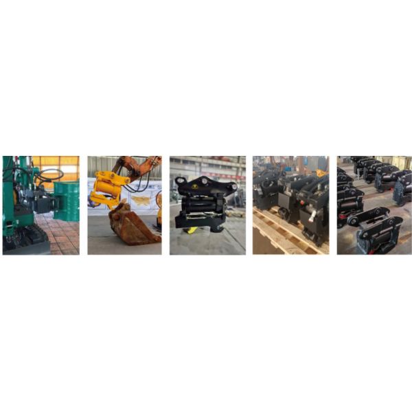 Dual Safety Locking Excavator Attachment 180 Degree Tilting Quick Coupler For Excavator