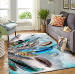 North European Feather Crystal Velvet Floor Carpets For Sofa Bedroom And Living