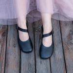 S271 One-line buckle single shoes literary fresh handmade leather women sandals