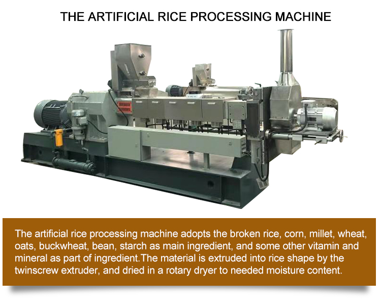 High Automation Twin Screw Fortified Rice Processing Machine 100kg/h-900kg/h Condition
