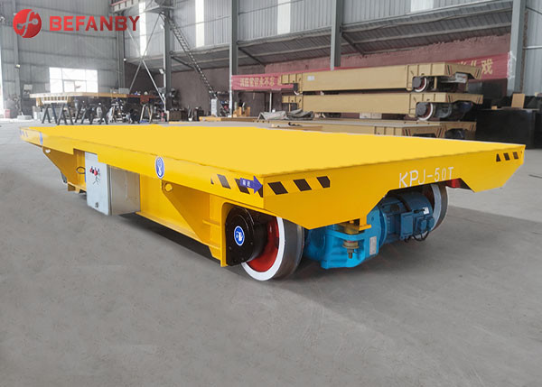 Electric Material Handing Shipyard Transporter Cart On Rail