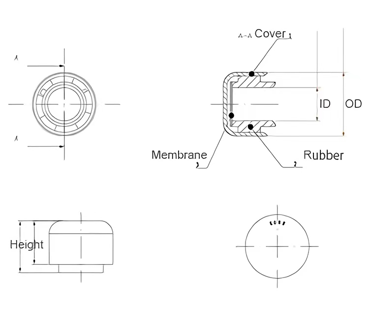 IP68 Eptfe Waterproof Auto Lights Vent Breathable Plug