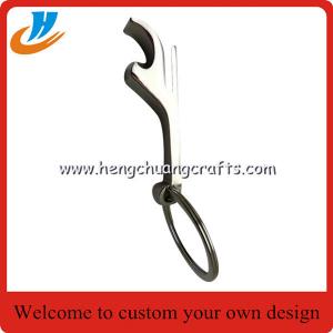 Wholesale Bottle opener silver keychains,metal keychains with 32mm metal ring from china suppliers