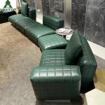 1800*1000mm Hotel Lobby Furniture Home Office Luxury Green Leather Modular Sofa